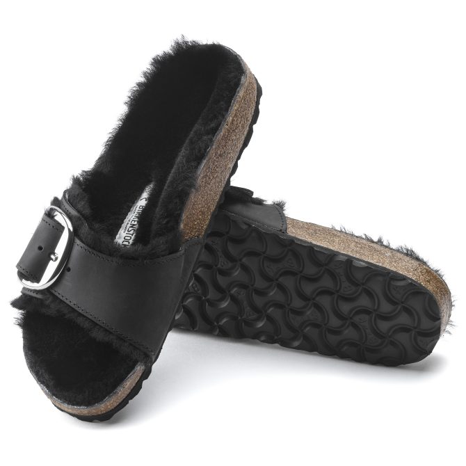 Madrid Big Buckle Shearling Oiled Leather - Image 4