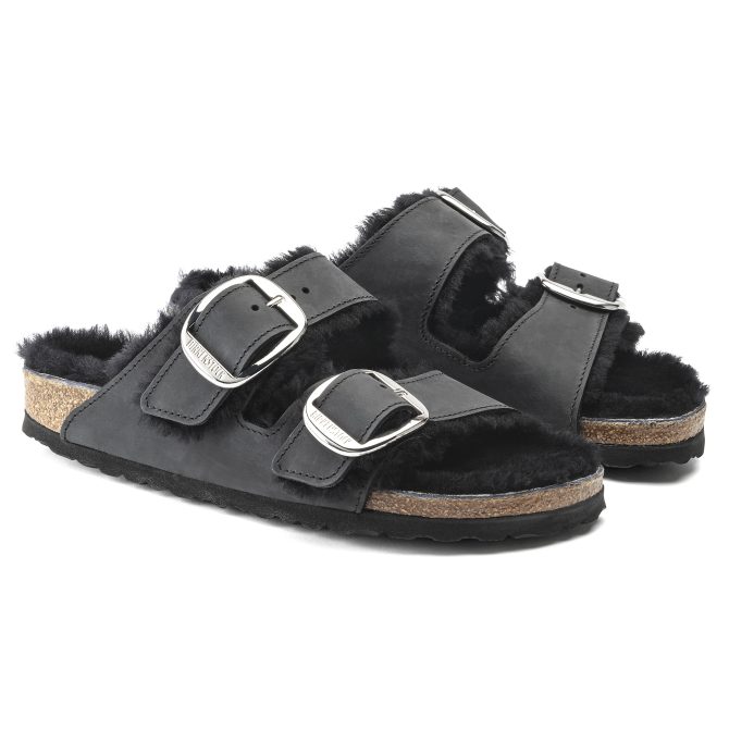 Arizona Big Buckle Shearling Oiled Leather - Image 6
