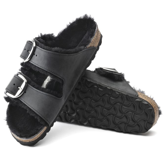 Arizona Big Buckle Shearling Oiled Leather - Image 4