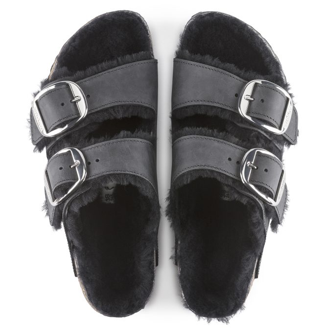 Arizona Big Buckle Shearling Oiled Leather - Image 5