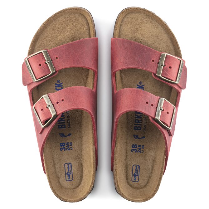 Arizona Soft Footbed Oiled Leather Fire Red - Image 6