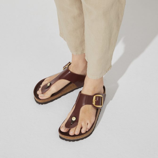 Gizeh Big Buckle Natural Leather Patent - Image 3