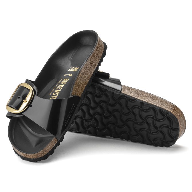 Madrid Big Buckle Natural Leather Patent - Image 4