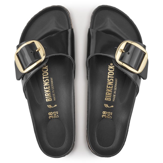 Madrid Big Buckle Natural Leather Patent - Image 5