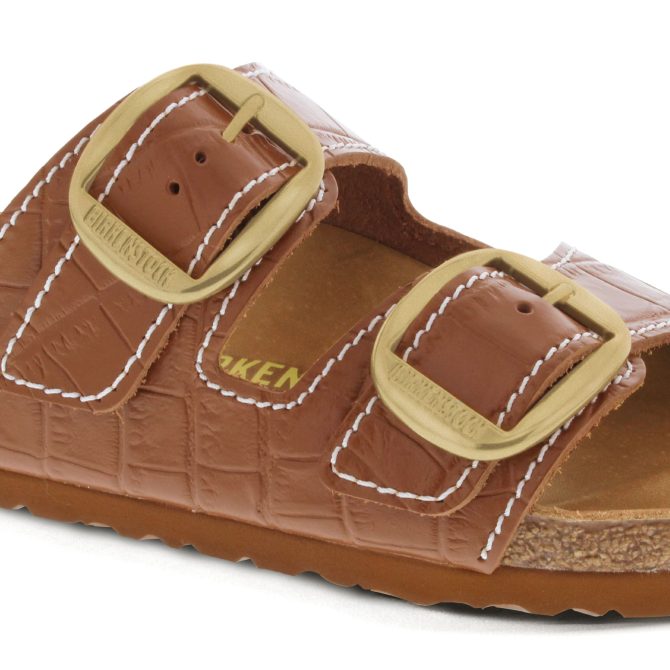 Arizona Big Buckle Embossed Leather Cognac - Image 5