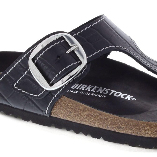 Gizeh Big Buckle Natural Leather Patent Black - Image 6