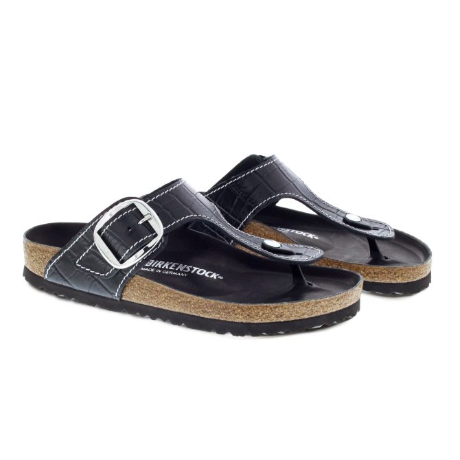 Gizeh Big Buckle Natural Leather Patent Black - Image 4