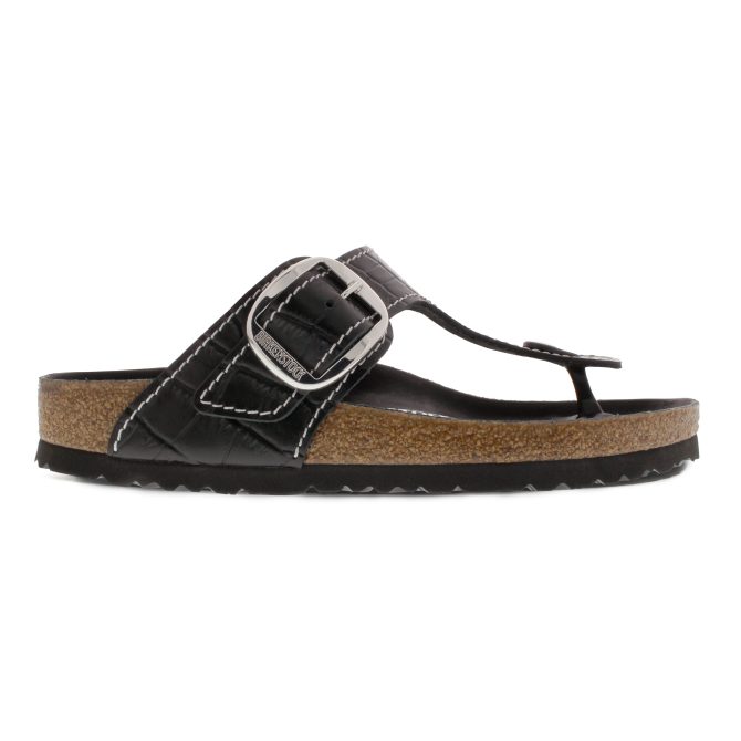 Gizeh Big Buckle Natural Leather Patent Black - Image 5