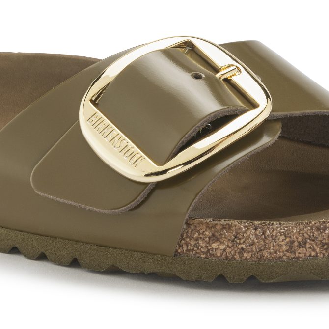 Madrid Big Buckle Natural Leather Patent - Image 8