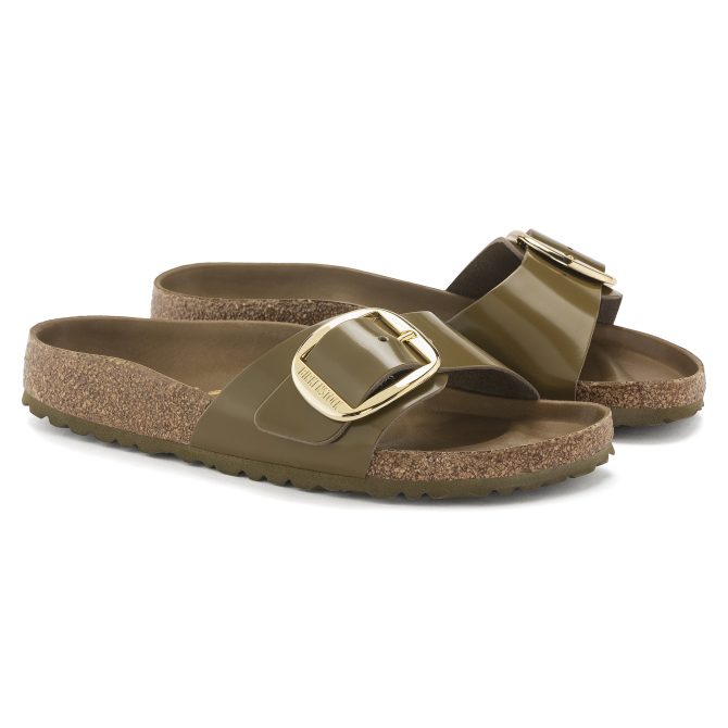 Madrid Big Buckle Natural Leather Patent - Image 6