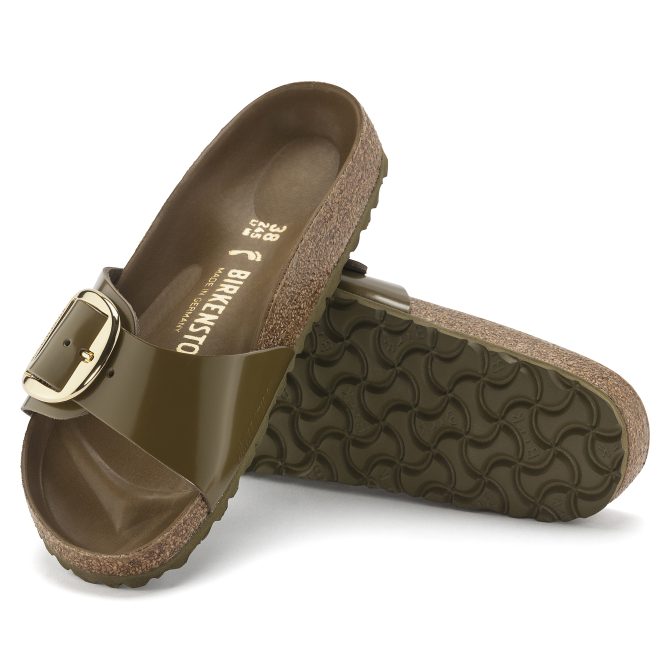 Madrid Big Buckle Natural Leather Patent - Image 4