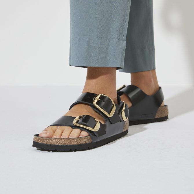 Milano Big Buckle Natural Leather Patent - Image 3