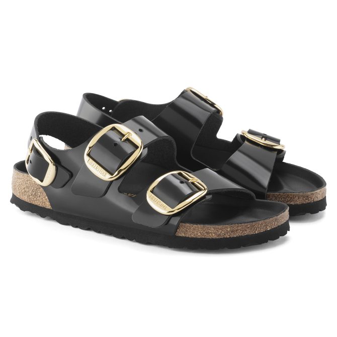 Milano Big Buckle Natural Leather Patent - Image 6