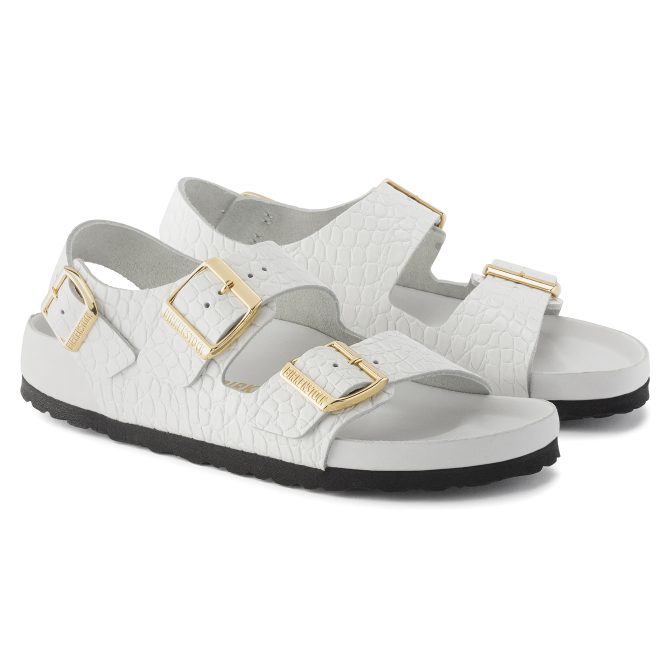 Milano Rivet Logo Embossed Natural Leather - Image 6