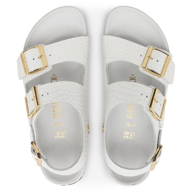 Milano Rivet Logo Embossed Natural Leather - Image 5