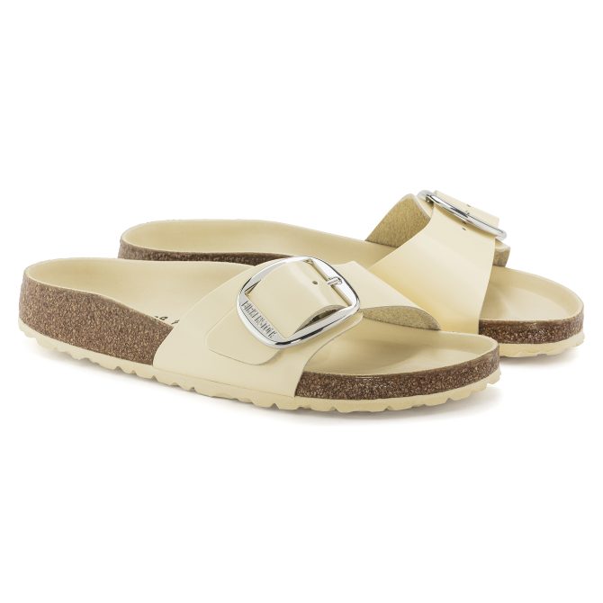 Madrid Big Buckle Natural Leather Patent - Image 6