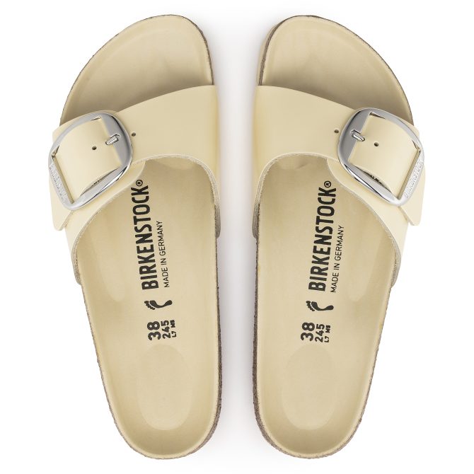 Madrid Big Buckle Natural Leather Patent - Image 5