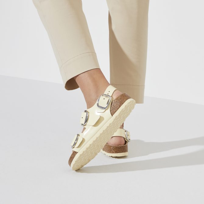 Milano Big Buckle Natural Leather Patent - Image 3