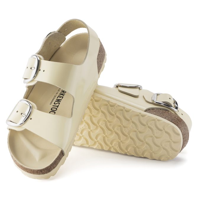 Milano Big Buckle Natural Leather Patent - Image 4