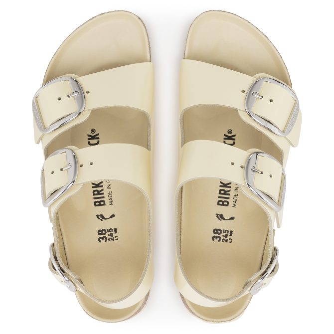 Milano Big Buckle Natural Leather Patent - Image 5