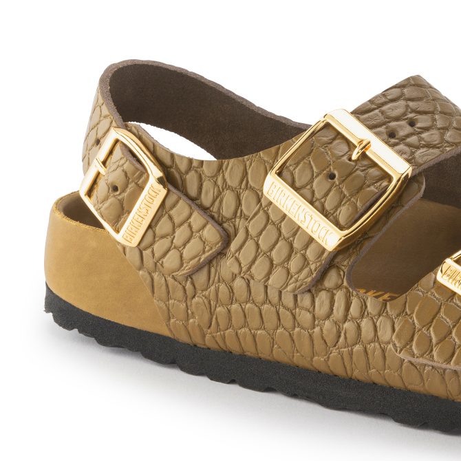 Milano Rivet Logo Embossed Natural Leather - Image 8