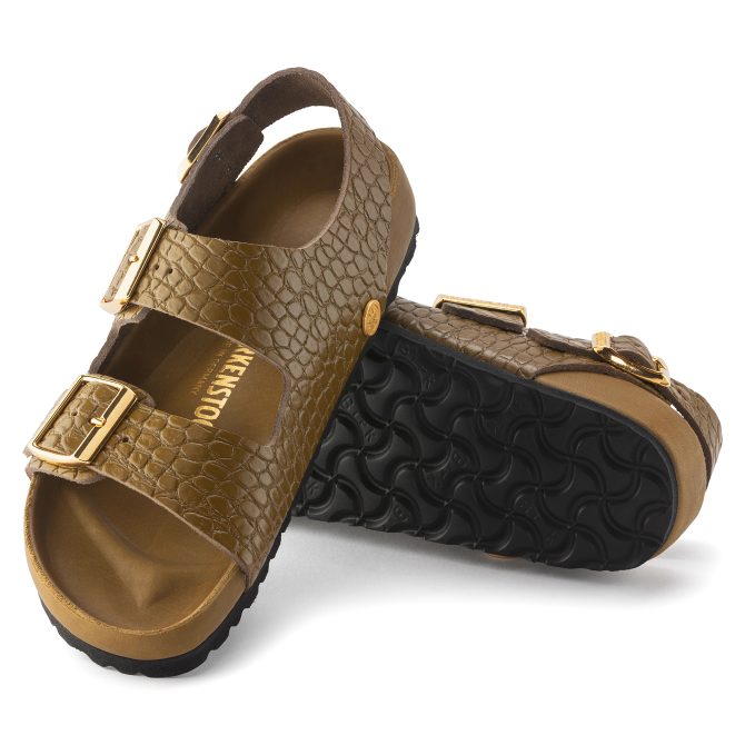 Milano Rivet Logo Embossed Natural Leather - Image 4