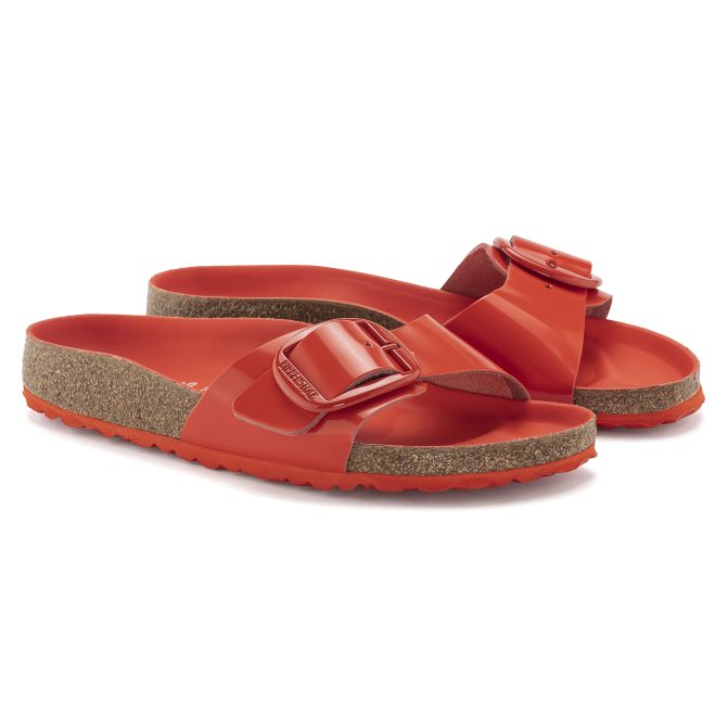 Madrid Big Buckle Natural Leather Patent - Image 6