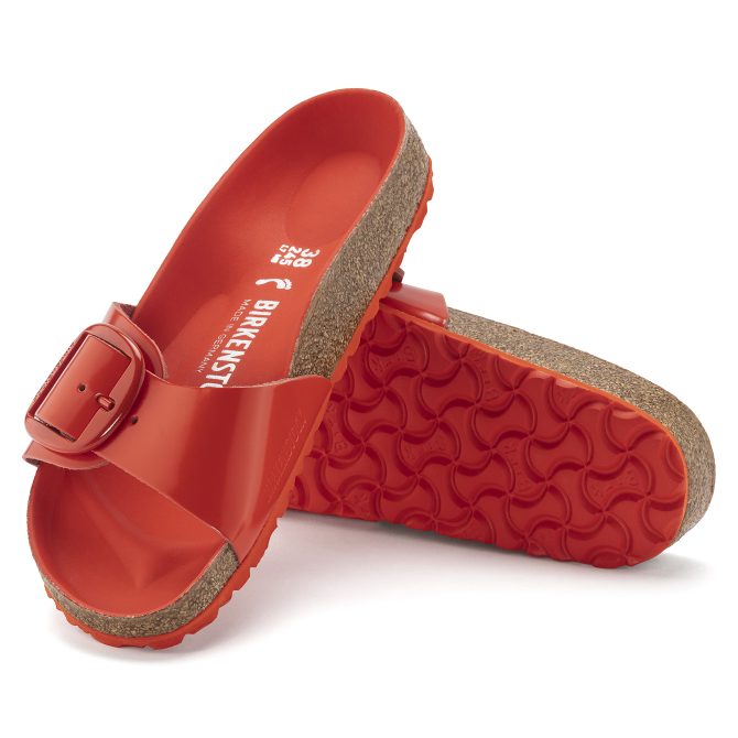 Madrid Big Buckle Natural Leather Patent - Image 4