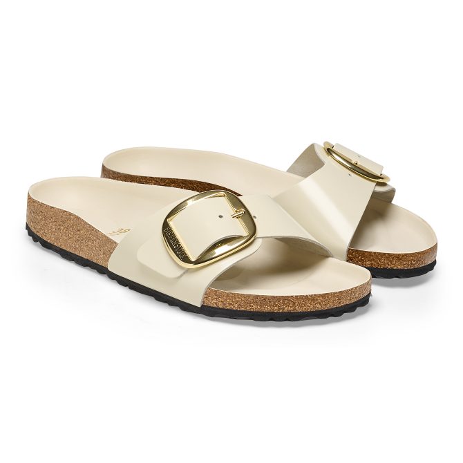 Madrid Big Buckle Natural Leather Patent - Image 6