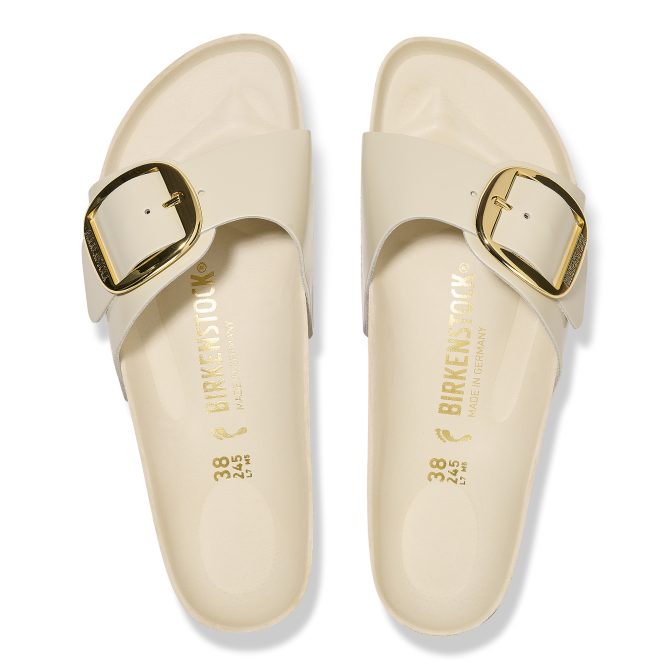 Madrid Big Buckle Natural Leather Patent - Image 5