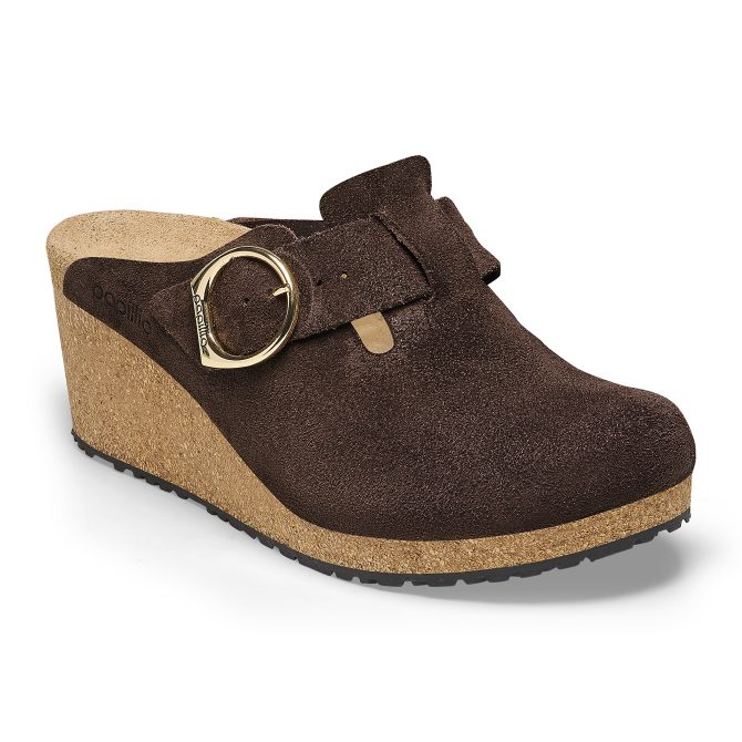 Fanny Ring-Buckle Suede Leather