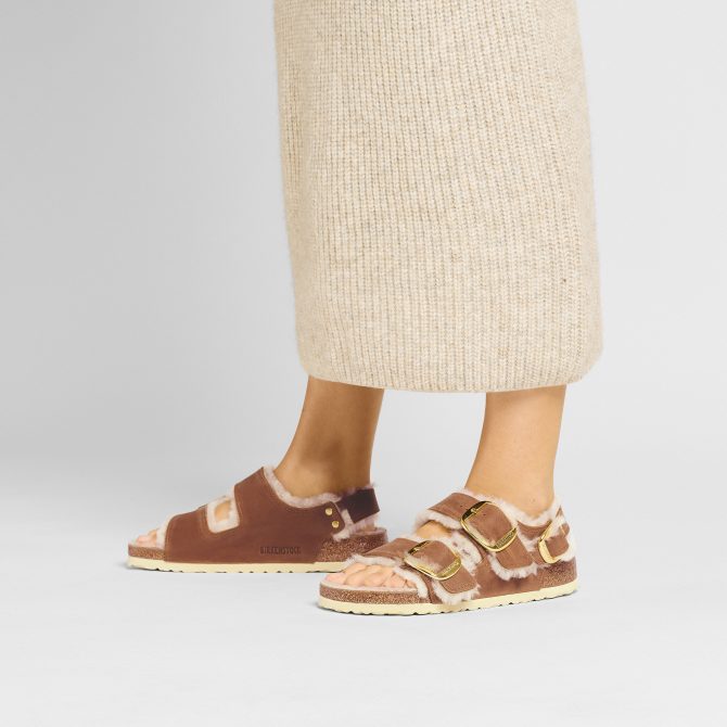 Milano Big Buckle Shearling Oiled Leather - Image 2