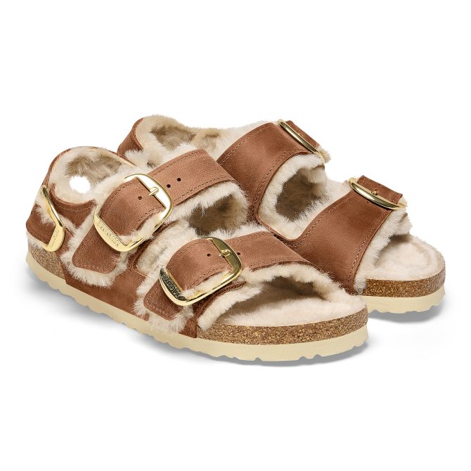 Milano Big Buckle Shearling Oiled Leather - Image 6