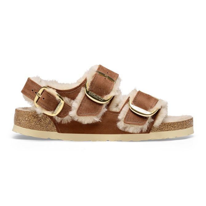 Milano Big Buckle Shearling Oiled Leather - Image 7