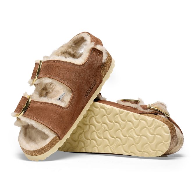 Milano Big Buckle Shearling Oiled Leather - Image 4