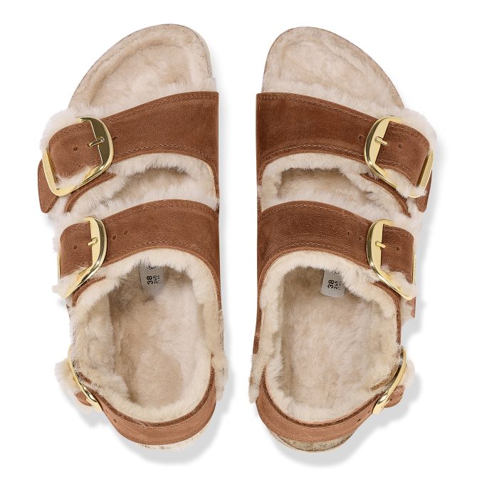 Milano Big Buckle Shearling Oiled Leather - Image 5