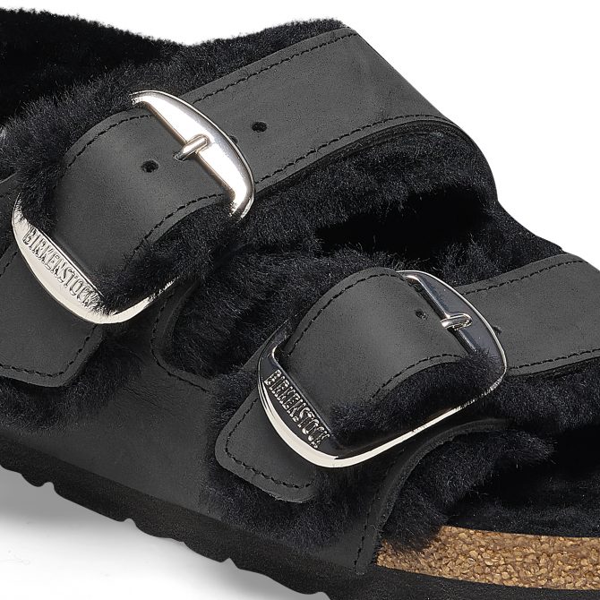 Milano Big Buckle Shearling Oiled Leather - Image 8