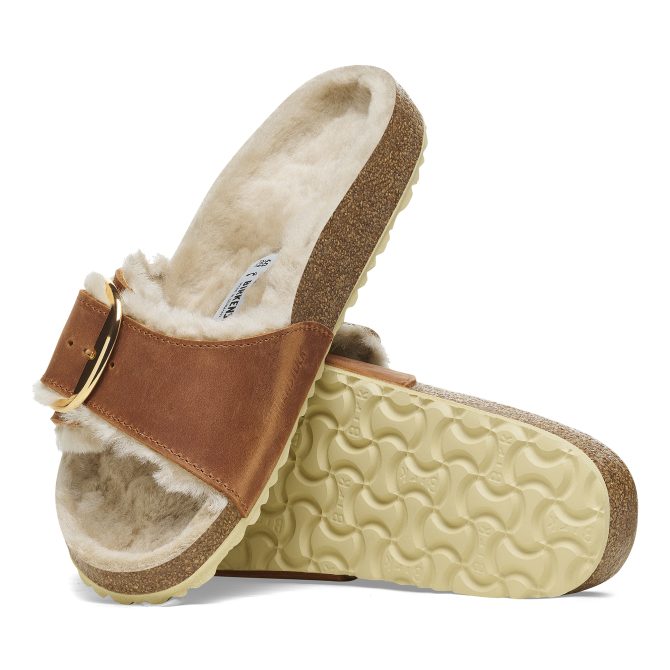 Madrid Big Buckle Shearling Oiled Leather - Image 2
