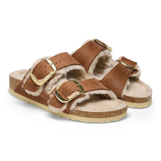 Arizona Big Buckle Shearling Oiled Leather - Image 6