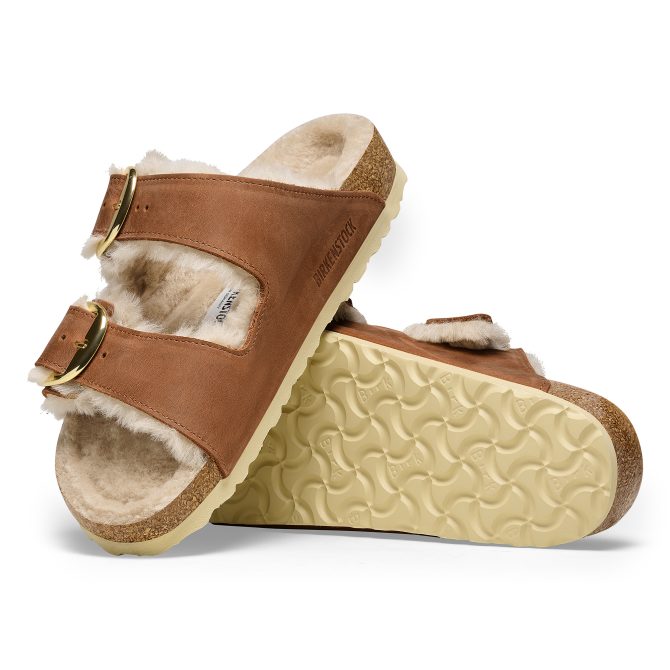 Arizona Big Buckle Shearling Oiled Leather - Image 4