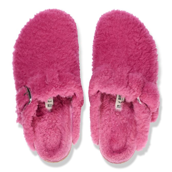 Boston Big Buckle Shearling Fuchsia Tulip - Image 3